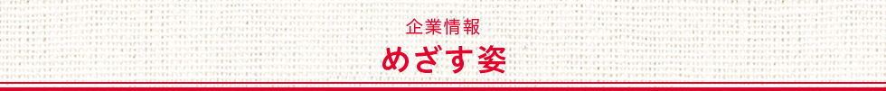 企業情報　めざす姿