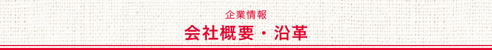 企業情報　会社概要・沿革